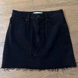 Abercrombie & Fitch Black Frayed Mini Skirt